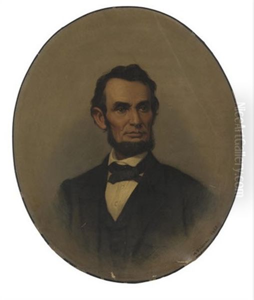 Portrait Of Abraham Lincoln Oil Painting by Alfred W. Boisseau