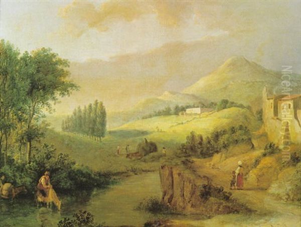 La Rentree Des Foins Oil Painting by Jean-Jacques De Boissieu