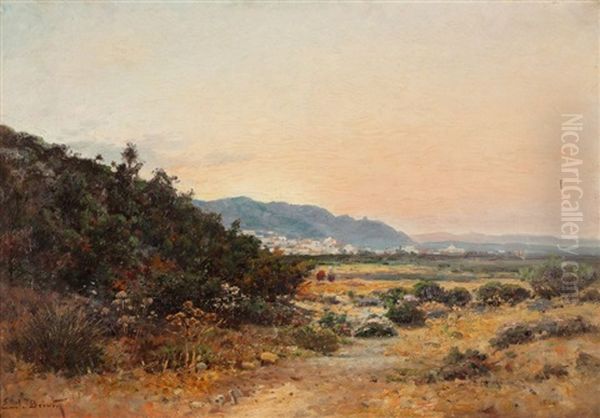 Plaine D'hamman-lif, Tunisie Oil Painting by Emile Boivin