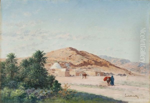 Devant La Koubba Oil Painting by Emile Boivin