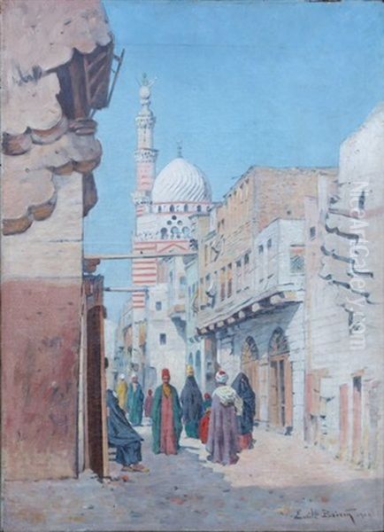 Ruelle Animee Au Caire Oil Painting by Emile Boivin