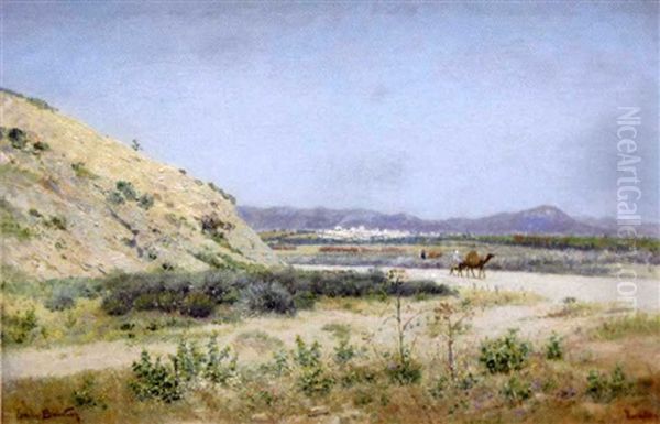 Paysage Anime En Tunisie Oil Painting by Emile Boivin