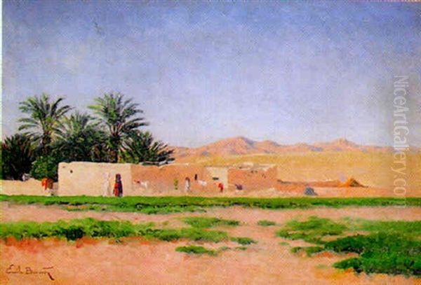 Village Du Sud Tunisien Oil Painting by Emile Boivin