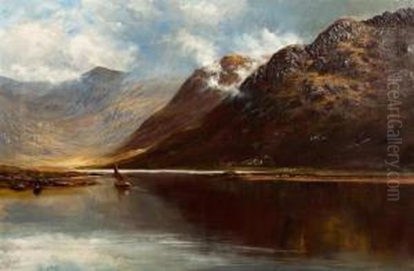 Crossford Sail Boat On A Loch by Henry James Albright