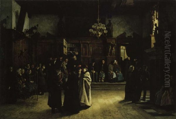 Im Vorsaal Des Gerichts Oil Painting by Christian Ludwig Bokelmann