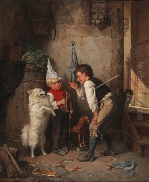 Little Recruits Oil Painting by Karl Boeker