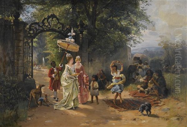 The Morning Promenade Oil Painting by Karl Boeker