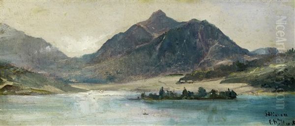 Am Schliersee (+ Joseph Und Potiphars Weib, Lrgr; 2 Studies) Oil Painting by Karl Boeker