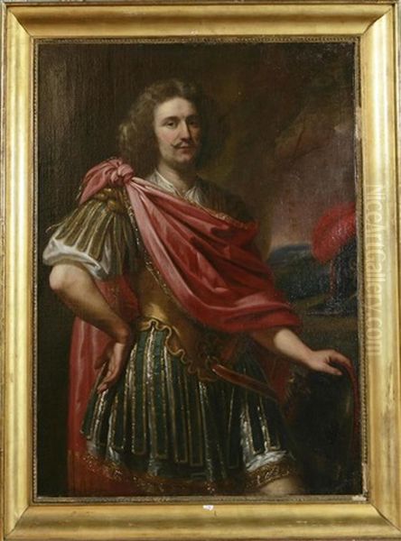 Ritratto Di Condottiero Con Manto Rosso Oil Painting by Ferdinand Bol