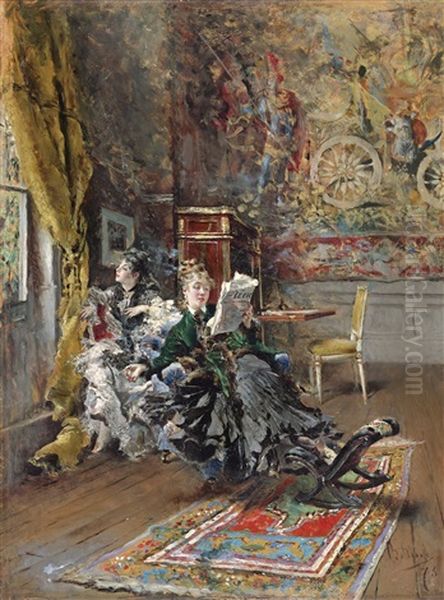 Les Parisiennes Oil Painting by Giovanni Boldini