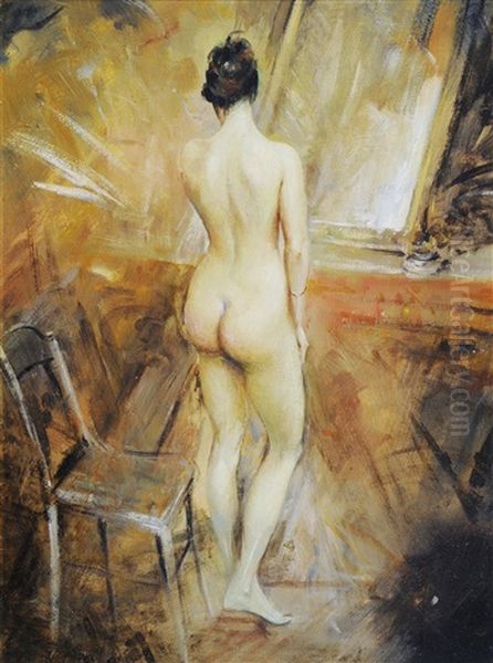 Nu De Dos Oil Painting by Giovanni Boldini