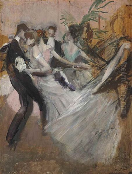 Al Ballo Oil Painting by Giovanni Boldini