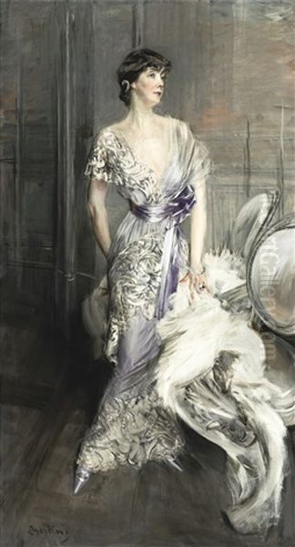 Portrait Of Celia Tobin Clark Oil Painting by Giovanni Boldini