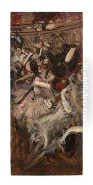 A L'opera De Paris Oil Painting by Giovanni Boldini