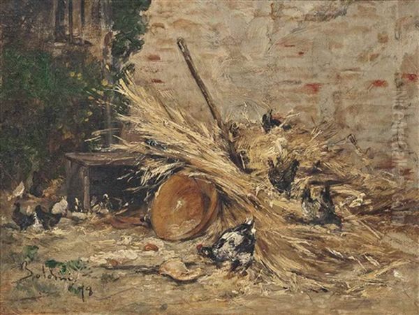 Gallinelle Ruspanti Oil Painting by Giovanni Boldini