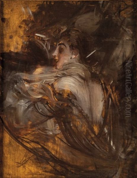 Profilo Femminile Oil Painting by Giovanni Boldini