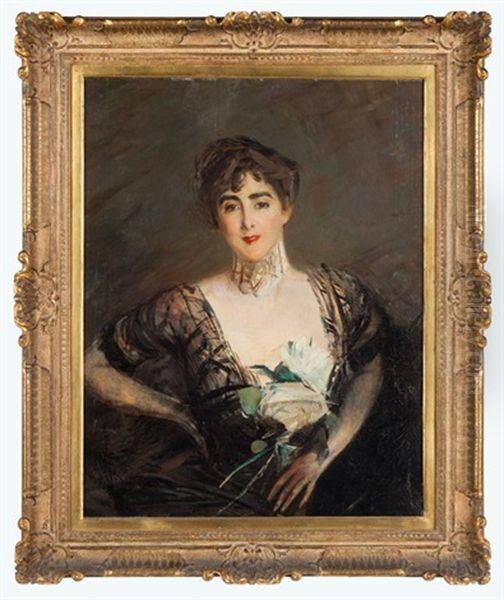 Ritratto A Mezzo Busto Di Josefina Alvear De Errazuriz Oil Painting by Giovanni Boldini