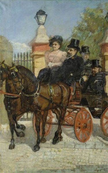 In Carrozza Oil Painting by Giovanni Boldini