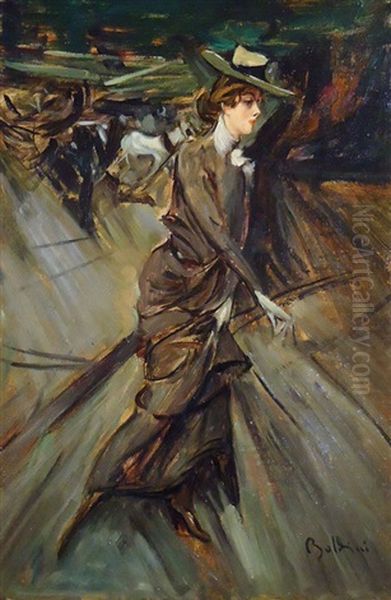 La Promenade Oil Painting by Giovanni Boldini