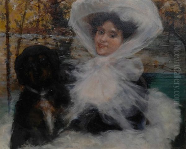 Dame Mit Hund Oil Painting by Giovanni Boldini