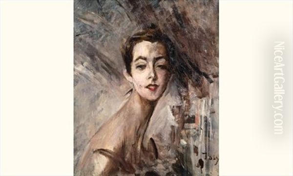 Buste De Jody Oil Painting by Giovanni Boldini