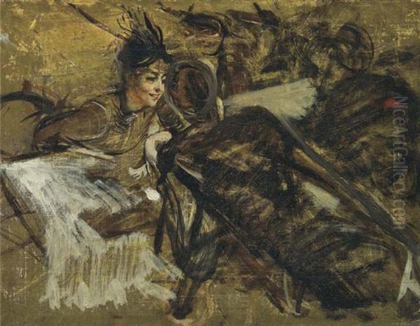 Grisette Gaia Oil Painting by Giovanni Boldini