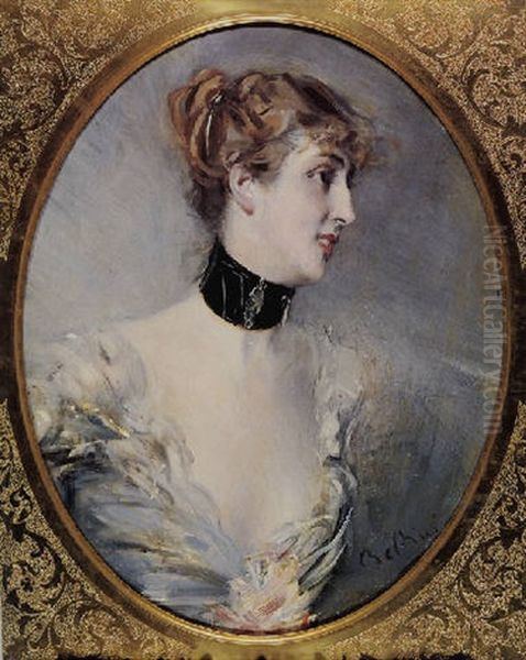 La Contessa Ritzer Oil Painting by Giovanni Boldini