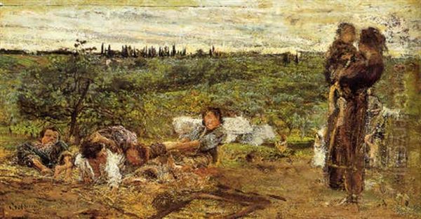 Giochi Di Bambini Oil Painting by Giovanni Boldini