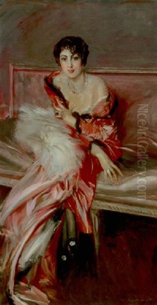 Portrait Of Madame Juillard Oil Painting by Giovanni Boldini