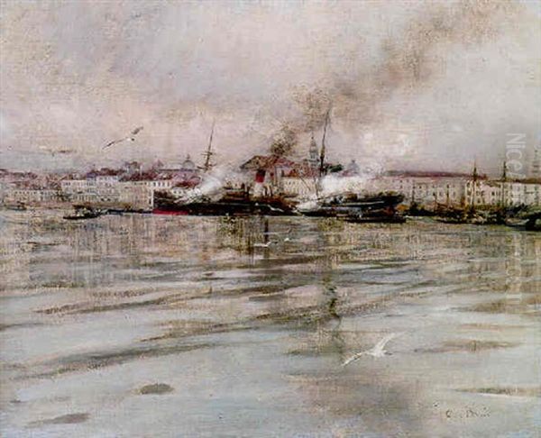 Vue De Venice Oil Painting by Giovanni Boldini