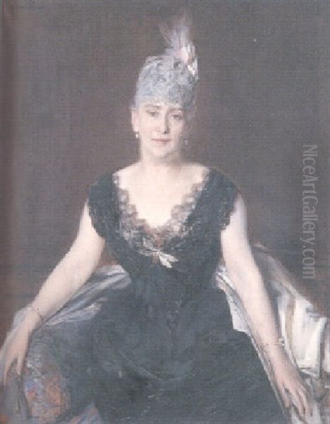 Portrait Of Madame Seligman Oil Painting by Giovanni Boldini