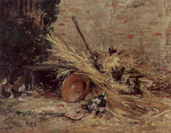 Gallinelle Ruspanti Oil Painting by Giovanni Boldini