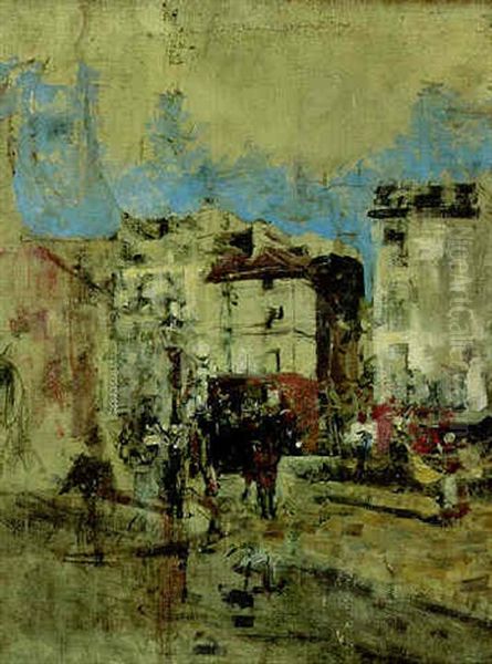 Place Pigalle, Con Omnibus A Cavalli, Paris Oil Painting by Giovanni Boldini