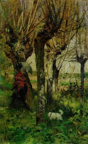 Una Passeggiantina Nel Pomeriggio Oil Painting by Giovanni Boldini