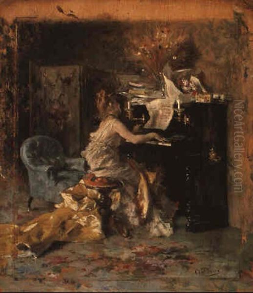 The Recital Oil Painting by Giovanni Boldini