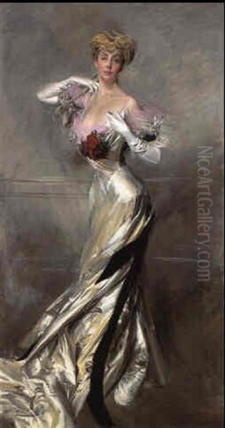 Portrait Of Countess Zichy Oil Painting by Giovanni Boldini