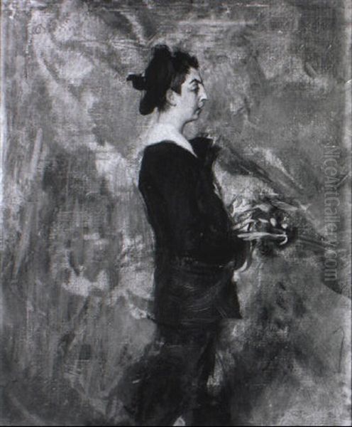 Portrait Du Fils Du Peintre Ernest-ange Duez Oil Painting by Giovanni Boldini