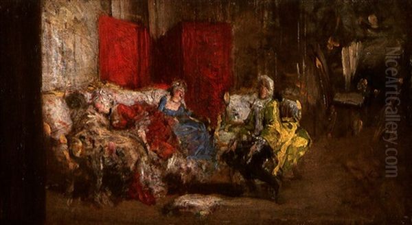 The Gossips Oil Painting by Giovanni Boldini