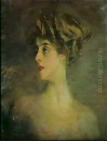 Ritratto Di M.me Marthe Letellier Oil Painting by Giovanni Boldini