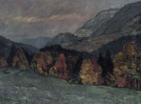 Herbstfarben Oil Painting by Ludwig Bolgiano