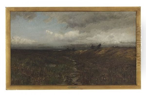 Storm Clouds Over The Marsh Oil Painting by M. de Forest Bolmer