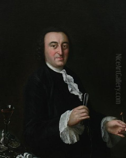 Portrait Of The Surgeon Oil Painting by Benjamin Samuel Bolomey