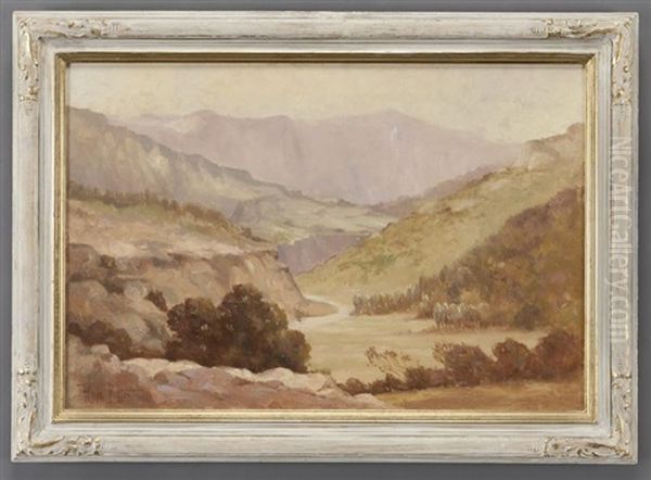 Canyon Landscape Oil Painting by Hale W(illiam) Bolton