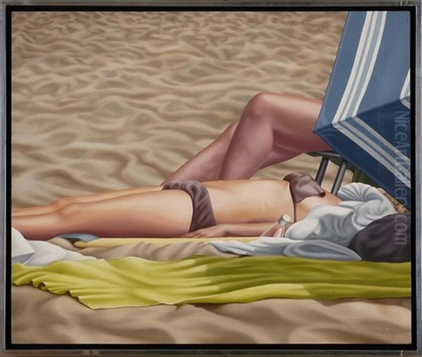 Day At The Beach Oil Painting by James Bolton