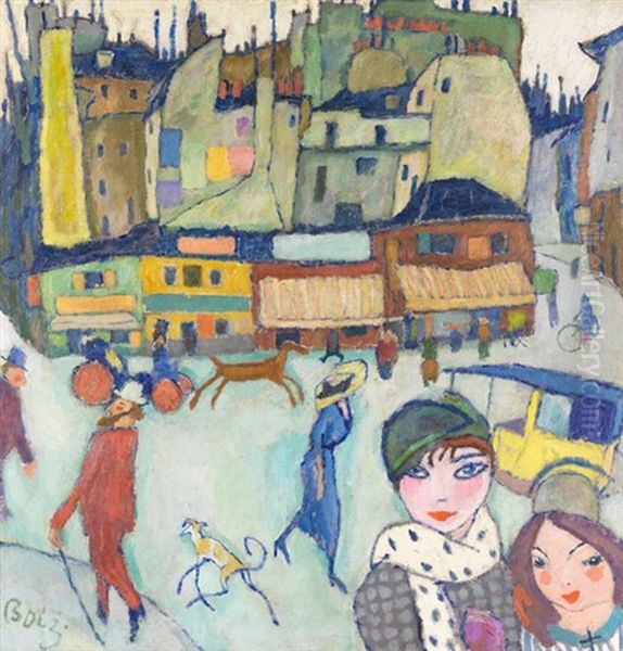 Montmartre Oil Painting by Hanns Bolz