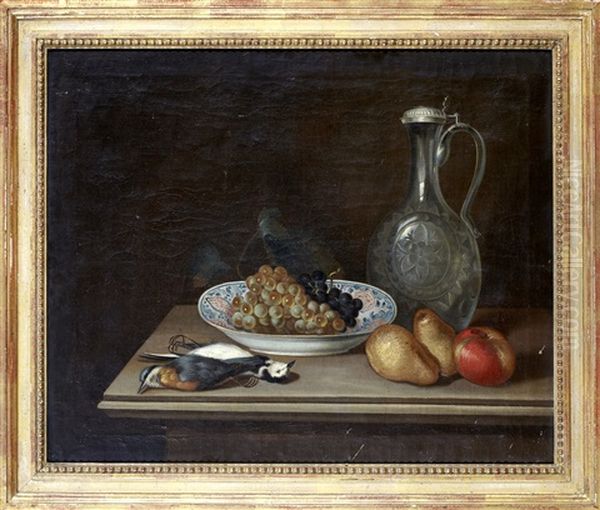 Stilleben Med Kramsfaglar Och Frukter (pair) Oil Painting by Lars Henning Boman