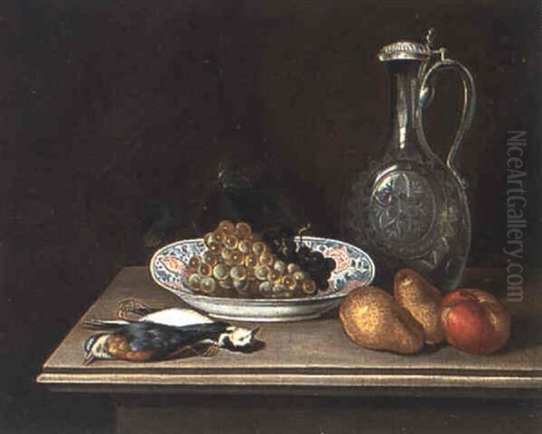 Fruktstilleben & Koksstycke Oil Painting by Lars Henning Boman