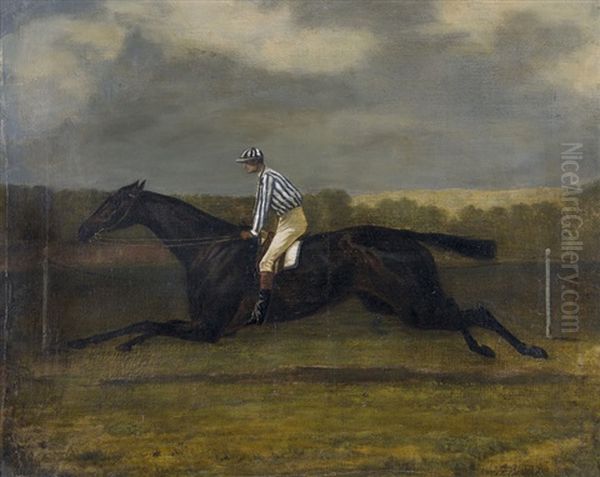 Jockey Im Galopp Oil Painting by Louis Charles Bombled