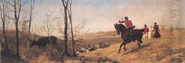 La Chasse A Courre Oil Painting by Louis Charles Bombled