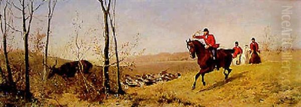 La Chasse A Courre Oil Painting by Louis Charles Bombled